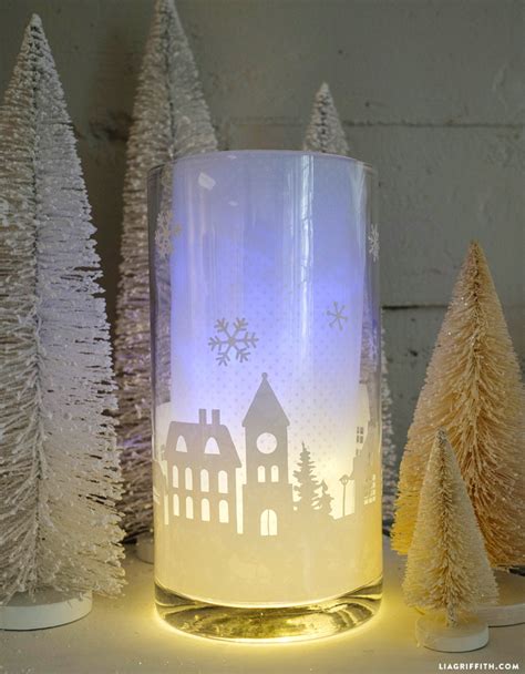 Diy Hurricane Lamp Winter Home Decor Tutorial