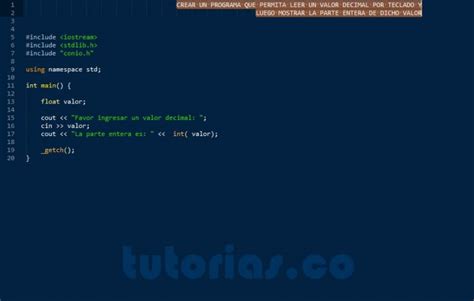 Operadores Visual C Parte Entera De Un Decimal Tutorias Co