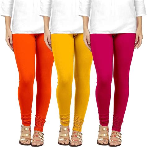 Buy Subhaarambh Womens Cotton Leggings Combo Set Of 3 Legging For