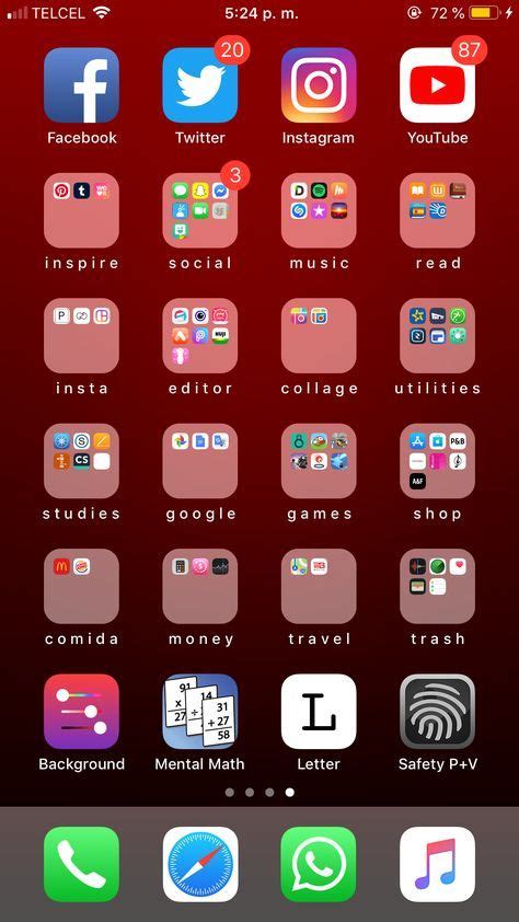 Home Screen Organization Iphone Aesthetic 32 Super Ideas Iphone