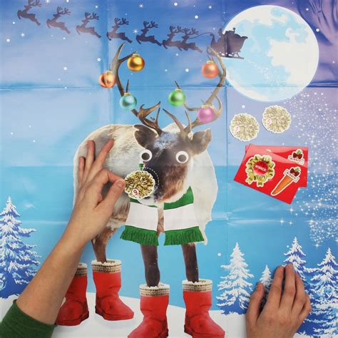 Pin The Nose On The Reindeer Party Game | Etsy