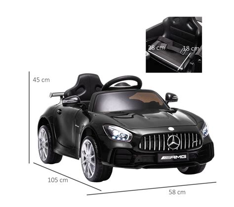 Voiture Lectrique Enfants Mercedes Amg Gt R Noir Avec T L Commande