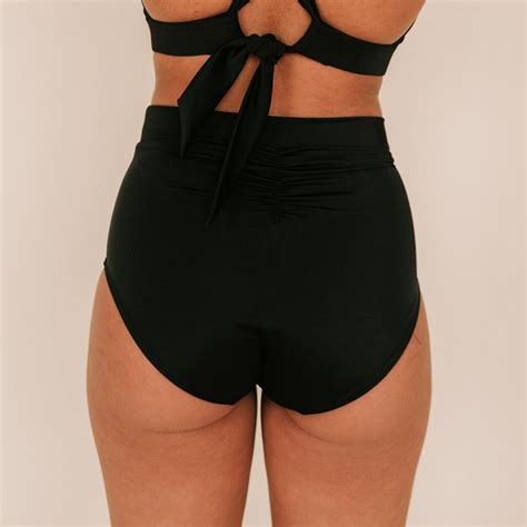 Culotte De Bain Taille Haute Noir Suisses