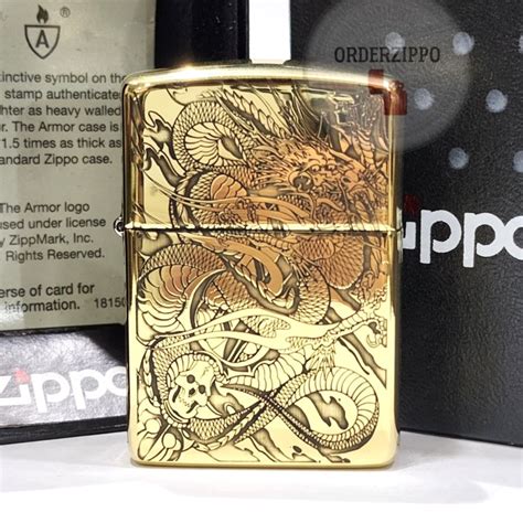 Jual Zippo Original Armor Skull Chinese Dragon 4 Sisi Japan Finish