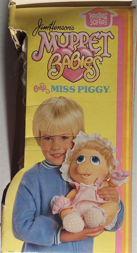 Vintage 1983 Hasbro Jim Henson Muppet Babies Baby Miss Piggy Plush Doll