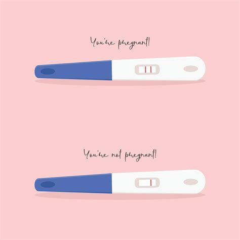 Illustrations Of Different Pregnancy Tests Negative And Positive Instructions On How To Tell