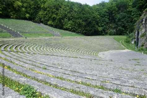 Amphitheater on St. Anna Mount. Old german (nazi) amphitheater in ...