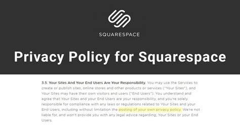 Privacy Policy Template Squarespace