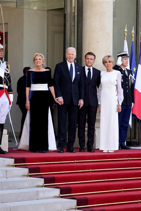 Photo Jill Biden Et Son Mari Joe Emmanuel Macron Et Sa Femme