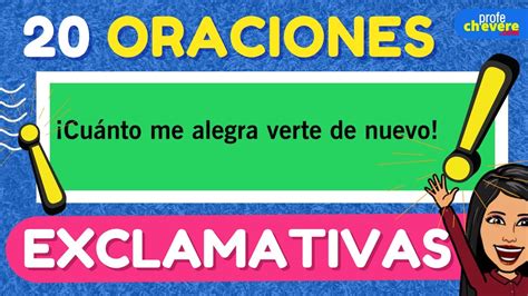 20 Oraciones Exclamativas I EJEMPLOS DE ORACIONES Exclamativas YouTube