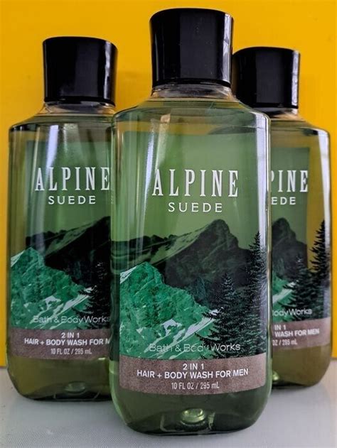 BATH BODY WORKS Body Wash ALPINE SUEDE 2 In 1 HAIR Shower Gel For Men