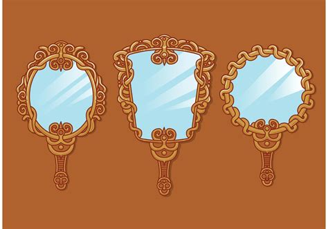 Vintage Hand Mirror Clip Art