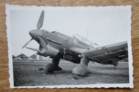 ALTES FOTO FLUGZEUG Stuka Ju 87 Aufschrift WILLI HOLTGRAEFE 2