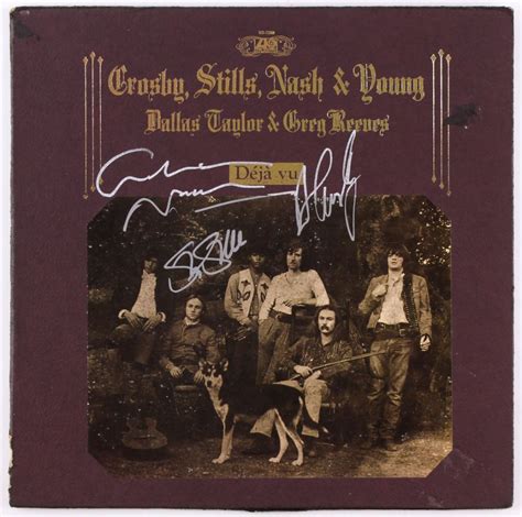 David Crosby, Graham Nash, Stephen Stills Signed Deja vu Album Cover ...