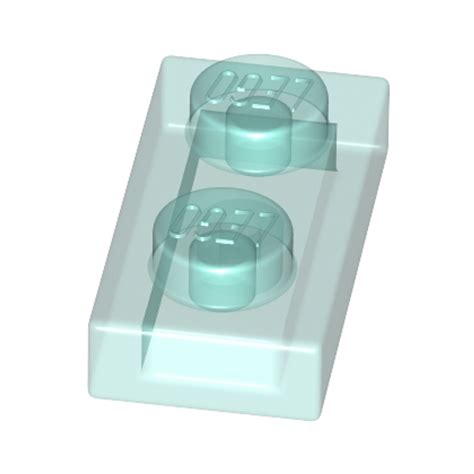 Lego Transparent Light Blue Plate X Brick Owl