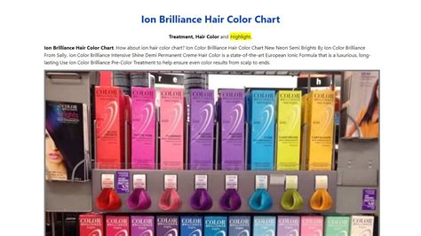 Permanent Hair Color Ion Color Brilliance Chart Beauty Tips