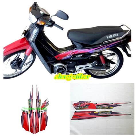 Jual STIKER STRIPING LIS LES BODY MOTOR YAMAHA FORCE 1 TAHUN 1995 WARNA