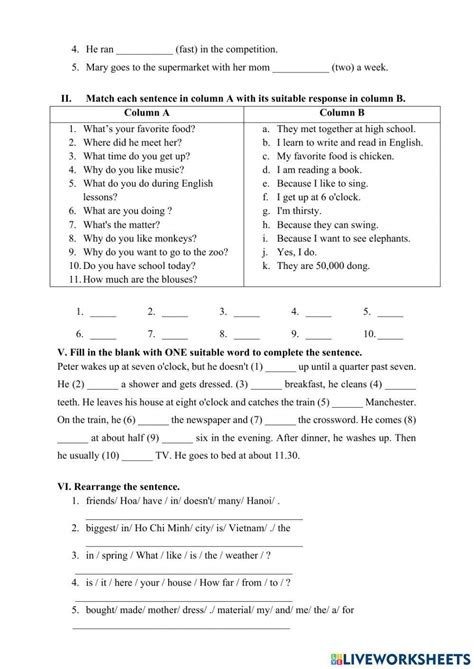 Placement Test Grade Worksheet Live Worksheets 40 Off