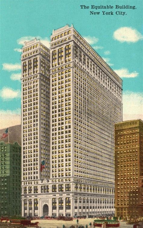 Vintage Postcard The Equitable Building Largest Business Structure New