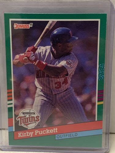 1991 Donruss Kirby Puckett Ultra Rare Error Card No Dot After Inc EBay