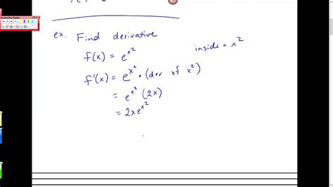 Chain Rule For Exponential And Log Functions Youtube