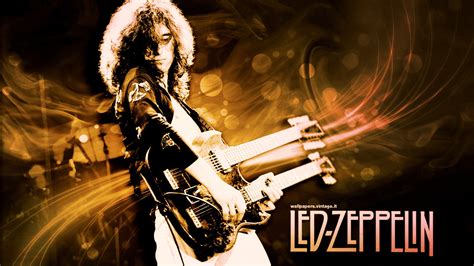 Epic Hd Wallpaper Of Led Zeppelin Rock Legends In Action