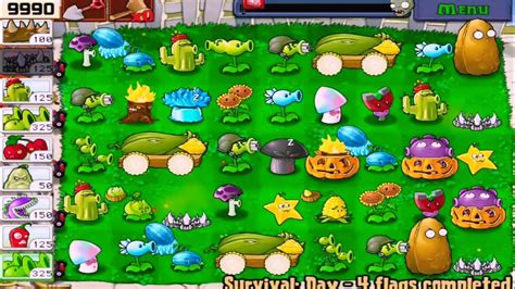 Plants Vs Zombies Survival Day Strategy Plants Vs All Zombies