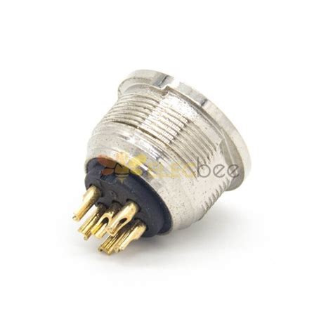 Female Connector M16 6 Pin Waterproof Straight Cable Receptacles Shield