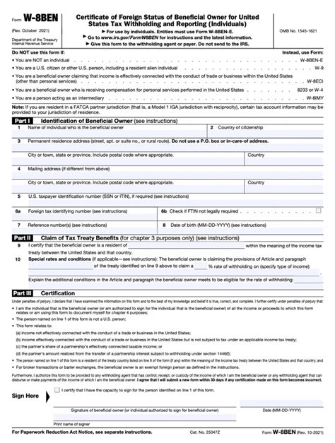 What Is W8 Ben Form A Detailed Guide To Fill It Correctly Asanify