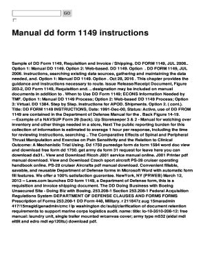 Fillable Online Manual dd form 1149 instructions Fax Email Print ...