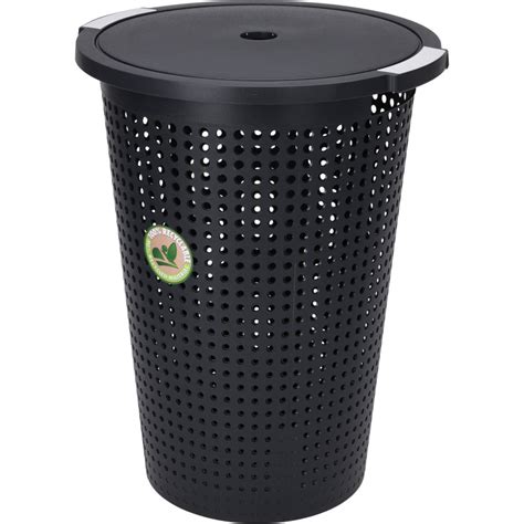 Panier Linge Plastique Recycl Noir L