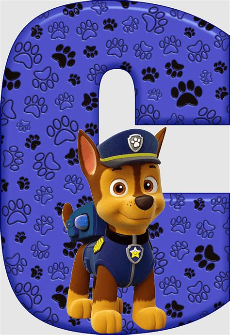 Paw Patrol Alphabet Svg