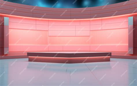 Premium Ai Image 3d Virtual Tv Studio News Backdrop For Tv Shows Tv