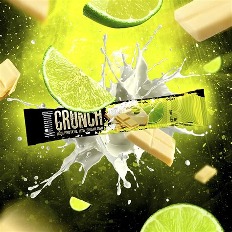 Warrior Crunch Low Sugar High Protein Bar Key Lime Pie Flavour 64g Per