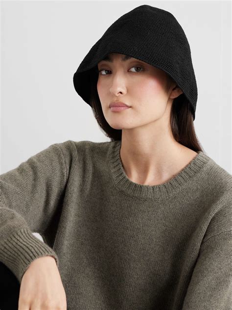 The Row Carrol Knitted Cotton Bucket Hat Net A Porter