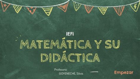 Iefi Matematica Y Su Didactica