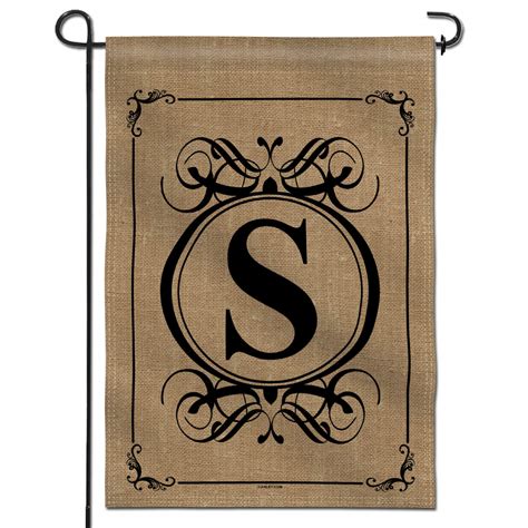 Classic Monogram Letter Garden Flag 18 x 12.5 Inch - Anley Flags