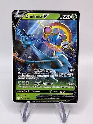 Pok Mon Tcg Dhelmise V Shining Fates Holo Ultra Rare Ebay