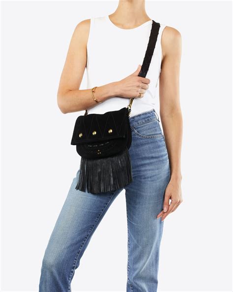 Jérôme Dreyfuss Sac Jerry Mini Split Suede Noir