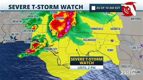 Severe Thunderstorm Watch Issued For The Panhandle Florida Storms