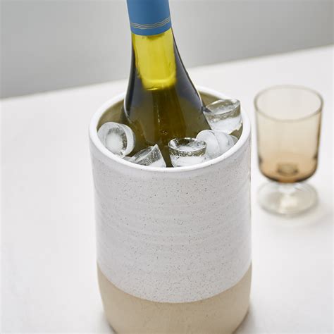 Personalised Wine Cooler ~ White Libby Ballard Ceramics