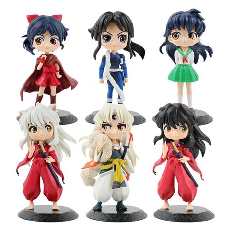 Anime Inuyasha Higurashi Kagome Miroku Sesshoumaru Action Figure Model