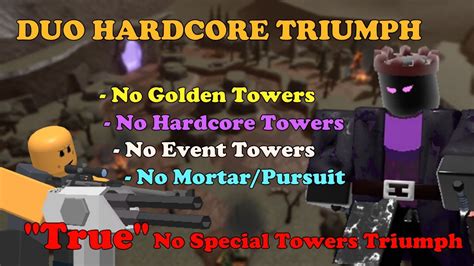 DUO HARDCORE TRIUMPH With No Special Towers Tower Defense Simulator