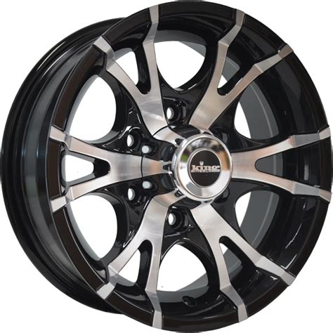 King Kt 6 Gloss Black Machined Wheel Hpr Tyres