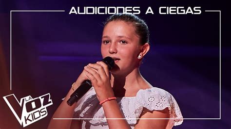 Lucía Campos canta Vas a quedarte Audiciones a ciegas La Voz Kids