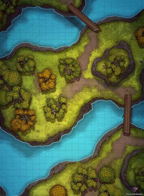 River Crossing Battle Map 22x30 Dndmaps In 2020 Tabletop Rpg Maps