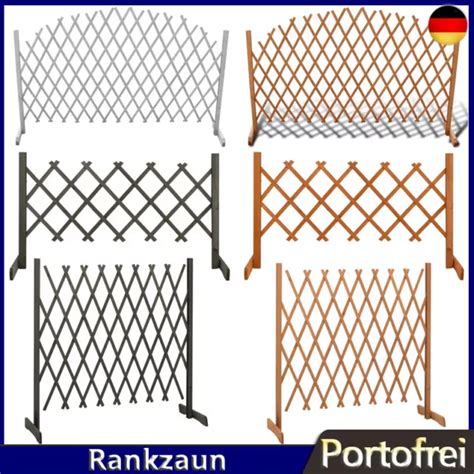 GARTEN RANKZAUN MASSIVES Tannenholz Rankgitter Rankhilfe Spalier Orange