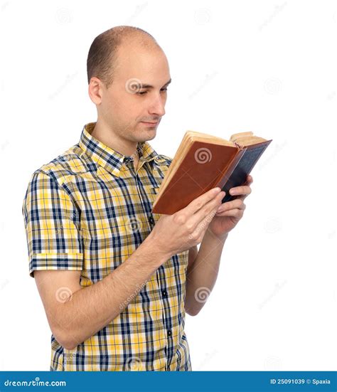 Man Reading A Book Stock Image Image Of Student Standing 25091039