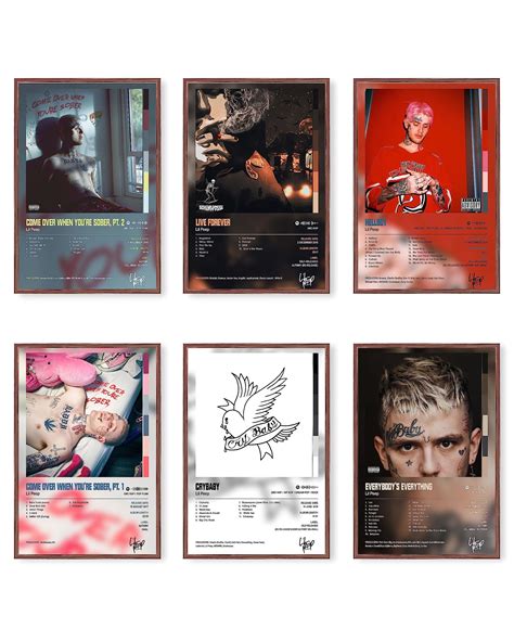 Enimoud Rapper Lil Peep Posters Music Album Cover Posters For Room