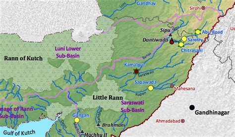 West Banas River Origin Tributaries Dams Rajras Rajasthan Ras